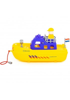 Łódka Do Kąpieli Ambulans Kuter Ratowniczy + Figurka