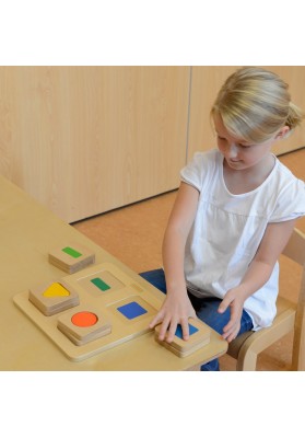 Sensoryczny sorter drewniany kształty i kolory masterkidz montessori