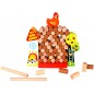Tooky toy gra jenga spadająca kura drewniana farma