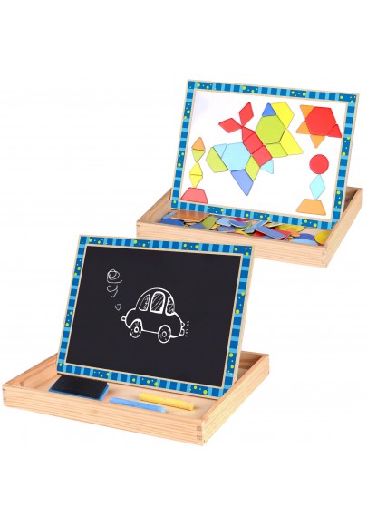 Tooky toy dwustronna tablica magnetyczna układanka puzzle kształty