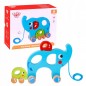 Tooky toy rodzina słoni do ciągnięcia sorter 2w1 zabawka magnetyczna