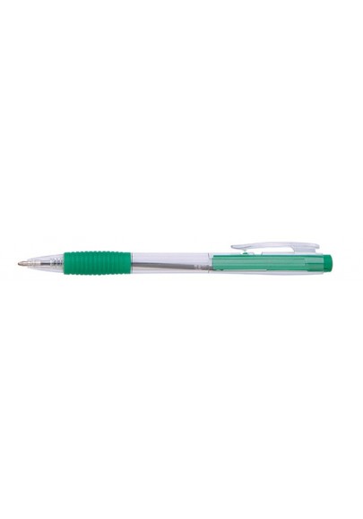 Długopis automatyczny office products, 0,7mm, zielony - 50 szt