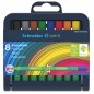 Flamaster schneider link-it, 1,0mm, stojak - podstawka, 8szt. mix kolorów