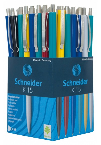 Długopis automatyczny schneider k15, m, miks kolorów - 50 szt