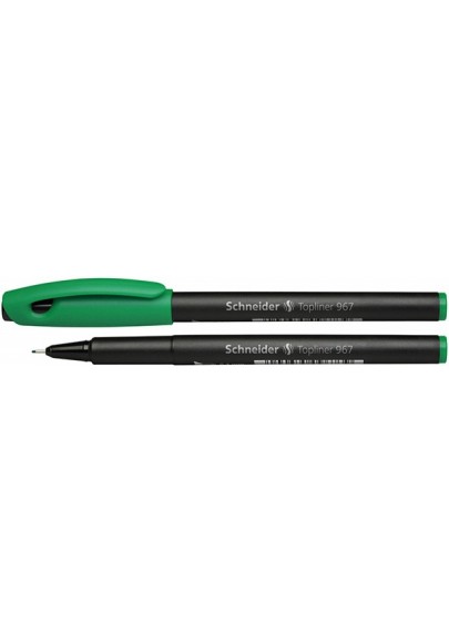 Cienkopis schneider topliner 967, 0,4 mm, zielony - 10 szt