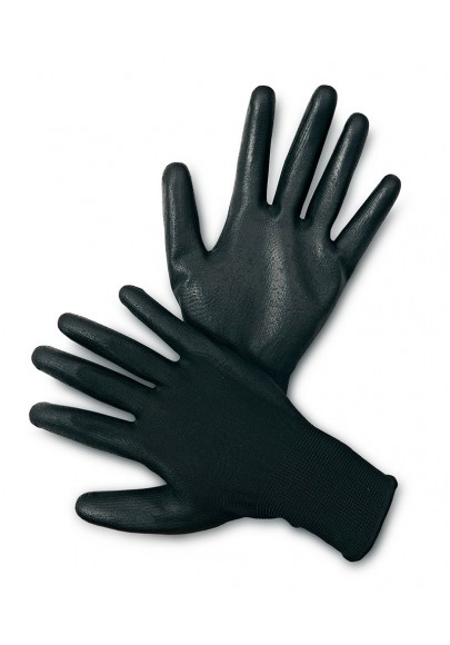 Rękawice ekon. resistance-b (hs-04-003), montażowe, poliester+poliuretan, rozm. 10, czarne