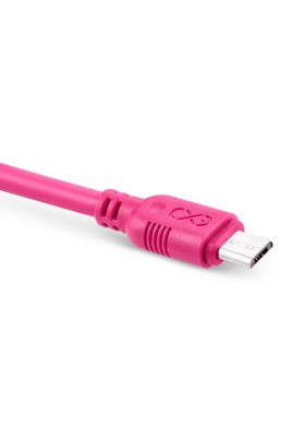 Uniwersalny kabel Micro USB EXC Whippy, 2m, różowy