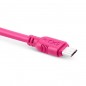 Uniwersalny kabel Micro USB EXC Whippy, 2m, różowy
