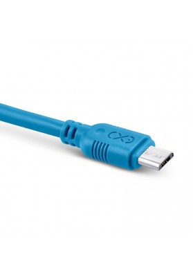 Uniwersalny kabel micro usb exc whippy, 0,9m, niebieski
