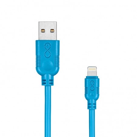 Kabel kompatybilny z lightning EXC Whippy, 2m, niebieski