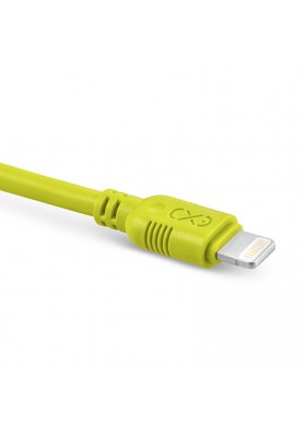 Kabel kompatybilny z lightning EXC Whippy, 2m, limonkowy