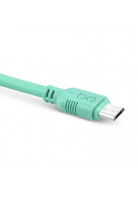 Uniwersalny kabel Micro USB EXC Whippy, 2m, miętowy
