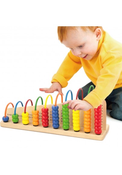 Viga toys edukacyjne liczydło drewniane do liczenia szkolne montessori