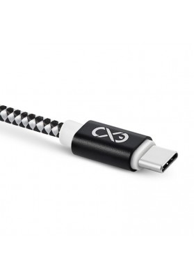 Uniwersalny kabel USB 2.0 do USB-C EXC Diamond, 1,5m, czarny/szary