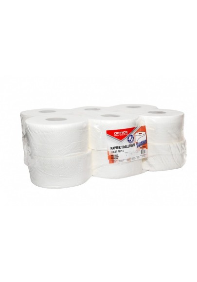 Papier toaletowy celulozowy office products jumbo, 2-warstwowy, 120m, 12szt., biały