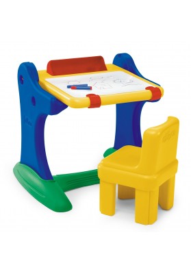 Chicco Edukacyjne biurko z tablicą i krzesełkiem + Drewniane kręgle gratis!