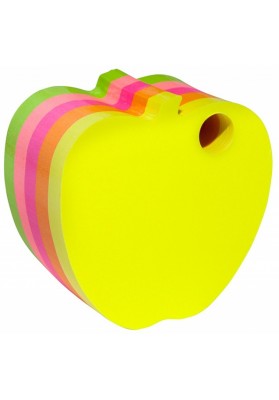 Bloczek samoprzylepny DONAU jabłko, kostka, 1x400 kart., neonowe