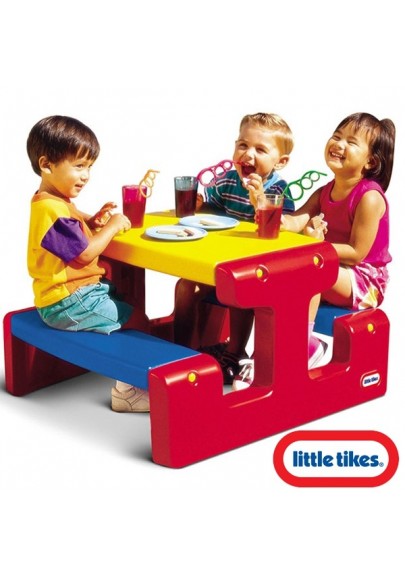Little tikes stół stolik piknikowy czerwono żółto niebieski