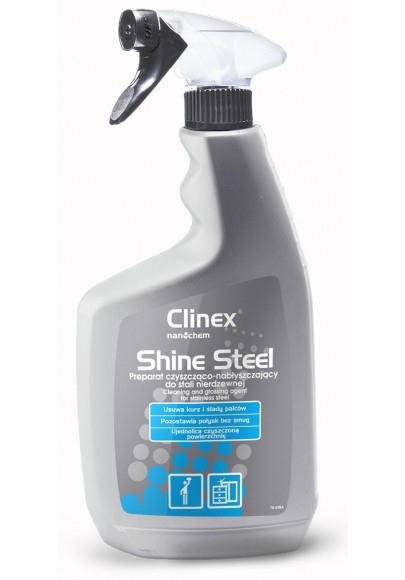 Preparat czyszcząco-nabłyszczający clinex shine steel 650ml, do stali nierdzewnej