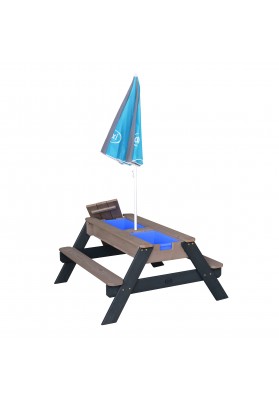 Axi stół piknikowy nick z pojemnikami na piasek/wodę z parasolem