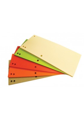 Przekładki OFFICE PRODUCTS, karton, 1/3 A4, 235x105mm, 100szt., mix kolorów