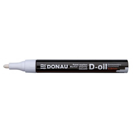 Marker olejowy DONAU D-Oil, okrągły, 2,8mm, biały