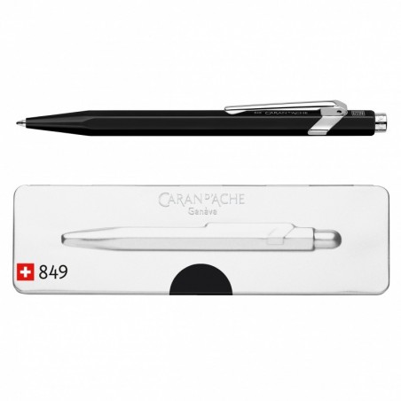 Długopis CARAN D'ACHE 849 Pop Line Fluo, M, w pudełku, czarny