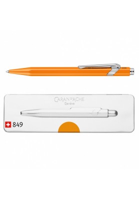 Długopis CARAN D'ACHE 849 Pop Line Fluo, M, w pudełku, pomarańczowy