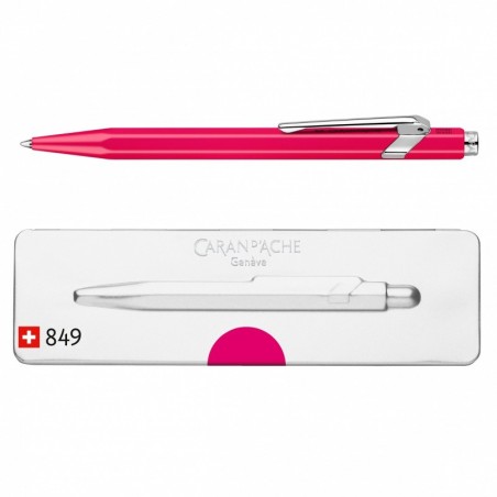 Długopis CARAN D'ACHE 849 Pop Line Fluo, M, w pudełku, fioletowy