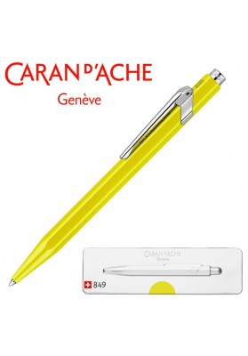 Długopis CARAN D'ACHE 849 Pop Line Fluo, M, w pudełku, żółty