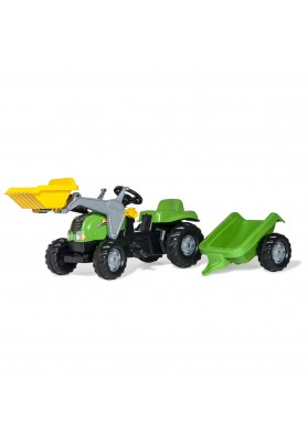 Rolly toys rollykid traktor na pedały z łyżką i przyczepą