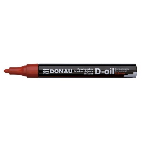 Marker olejowy DONAU D-Oil, okrągły, 2,8mm, czerwony